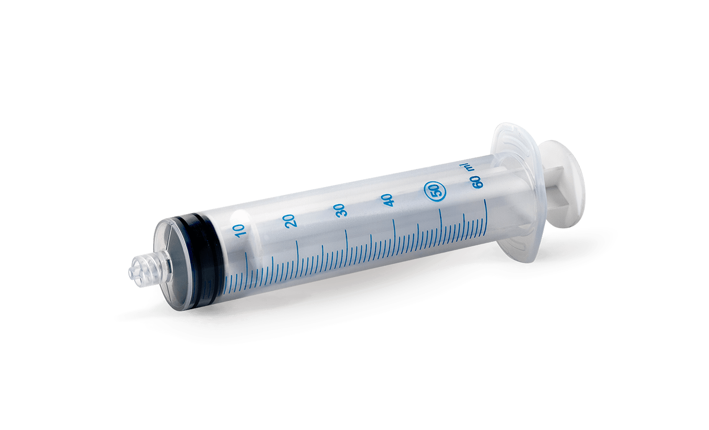 Transparent syringe for infusion systems