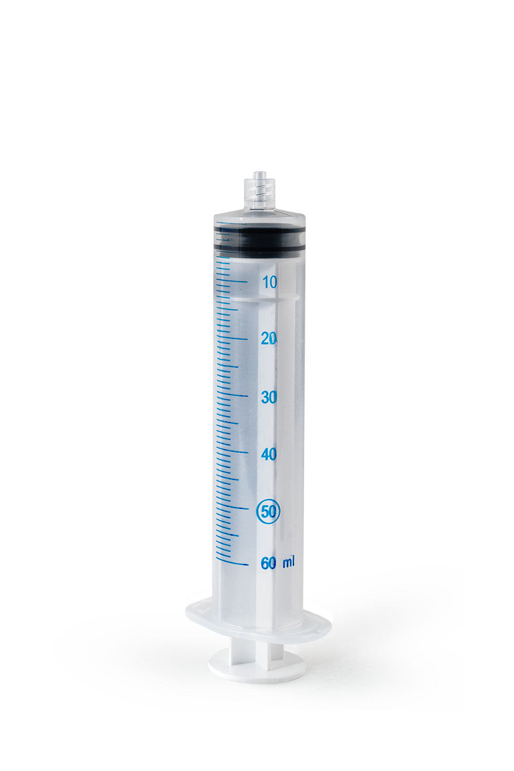 Transparent syringe for infusion systems